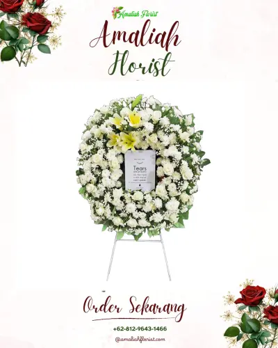Krans Bunga Duka Cita di Ujuna